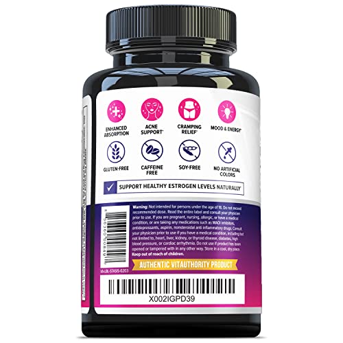 Myo-Inositol D-Chiro Women's Hormone Balance Supplement - 40:1 Myo-Inositol & D-ChiroInositol Blend with DIM for Hormone Balance for Women - Health Vitamins for Skin, Energy, & Cycle Support (1 Month) VitauthorityAu supplements