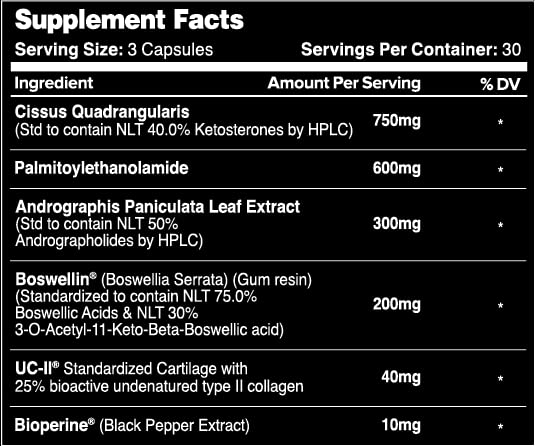 Leviathan Nutrition Joint Support | Helps Repair & Restore Joints for Comfort Mobility, Flexibility, Strength & Joint Health with Boswellia for Hands Back Knee and Joints for Men & Women - 90 Capsules Leviathan NutritionAu supplements