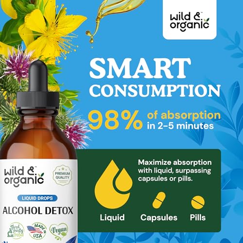 Wild & Organic Alcohol Detox Supplement - Liver Cleance & Repair Formula - Anti Alcohol Wild & OrganicUS supplements
