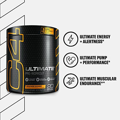 Cellucor C4 Ultimate Pre Workout Powder Orange Mango - Sugar Free Preworkout CellucorUS supplements