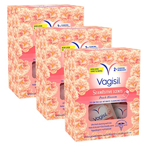Vagisil Scentsitive Scents On-The-Go Feminine Cleansing Wipes, pH Balanced, Peach Blossom VagisilAu supplements