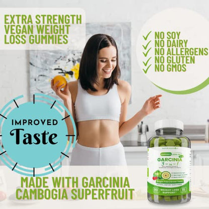 Fat Burning Gummies Pure Extract Garcinia Cambogia, Green Coffee, Raspberry Ketones NATURALGENIUSUS supplements