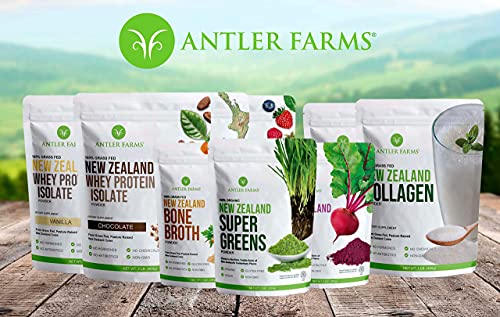Antler Farms - 100% Grass Fed New Zealand Whey Protein Isolate, Unflavored, 30 Servings Antler FarmsUS supplements
