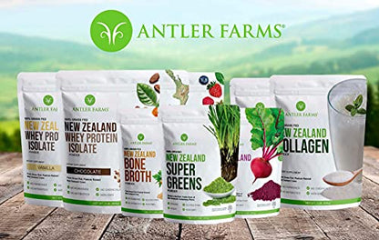 Antler Farms - 100% Grass Fed New Zealand Whey Protein Isolate, Unflavored, 30 Servings Antler FarmsUS supplements