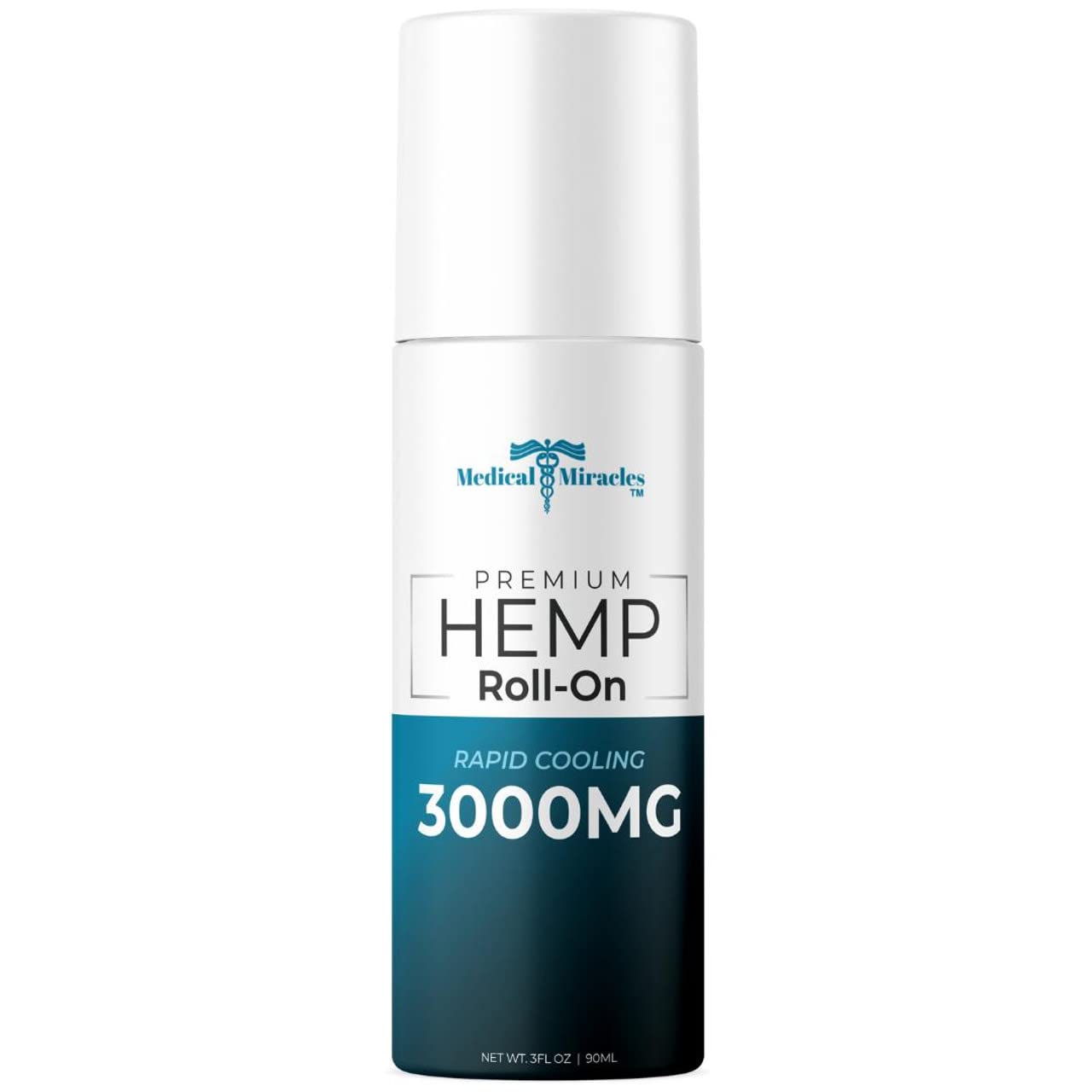 Medical Miracles New Hemp Oil Roll On - Ideal for Muscles, Hips, Joints, Neck, Back, Elbows, Fingers, Hands, and Knees (3000mg Roll-On) Medical MiraclesAu supplements