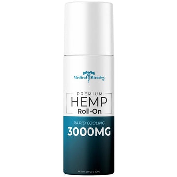 Medical Miracles New Hemp Oil Roll On - Ideal for Muscles, Hips, Joints, Neck, Back, Elbows, Fingers, Hands, and Knees (3000mg Roll-On) Medical MiraclesAu supplements