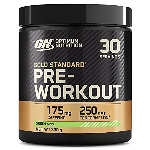 Optimum Nutrition Gold Standard Pre Workout Green Apple Flavoured Powder, 330g Optimum NutritionUS supplements