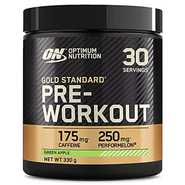 Optimum Nutrition Gold Standard Pre Workout Green Apple Flavoured Powder, 330g Optimum NutritionUS supplements