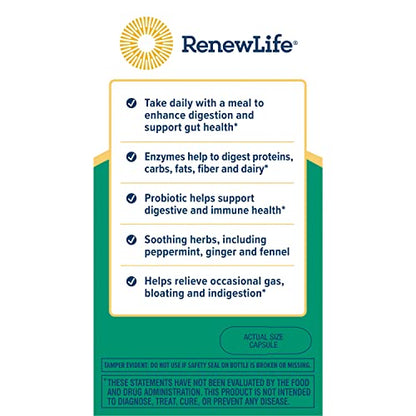 Renew Life Digestive Duo Probiotic + Enzymes; Probiotic Promotes Digestive Health Renew LifeUS supplements