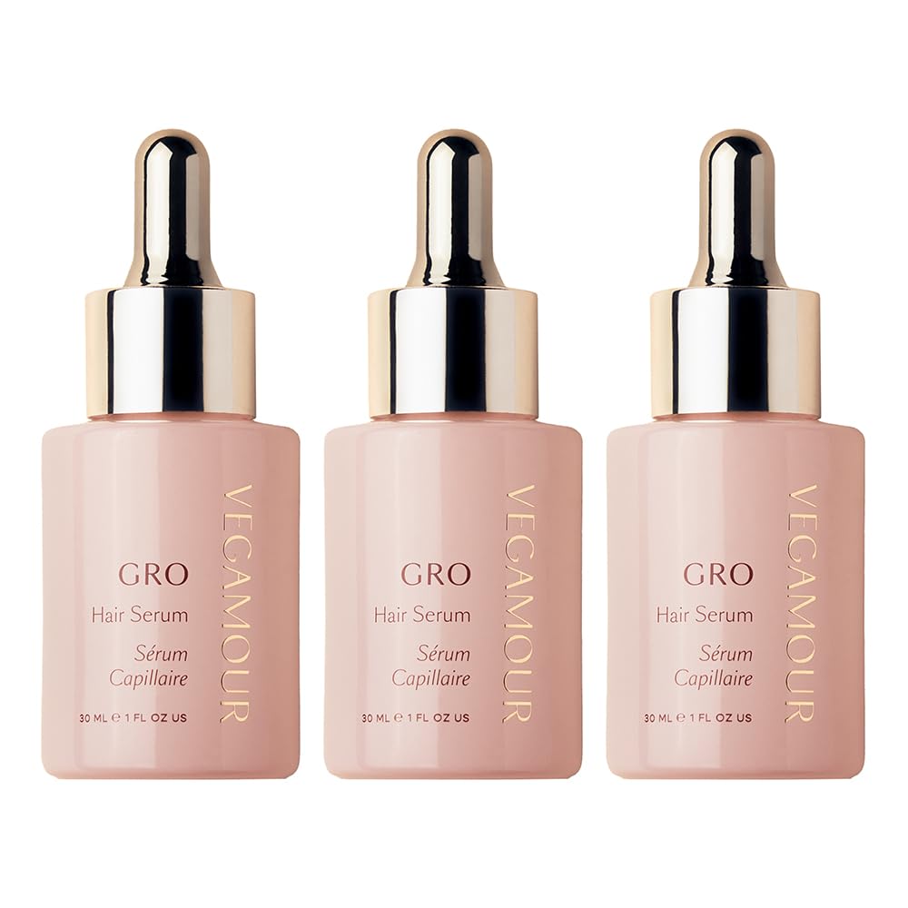 VEGAMOUR GRO Hair Serum for Hair Thinning, Thicker Fuller Looking Hair, Non Oily Tonic, 3 pack, 90 day supply VEGAMOURAu supplements