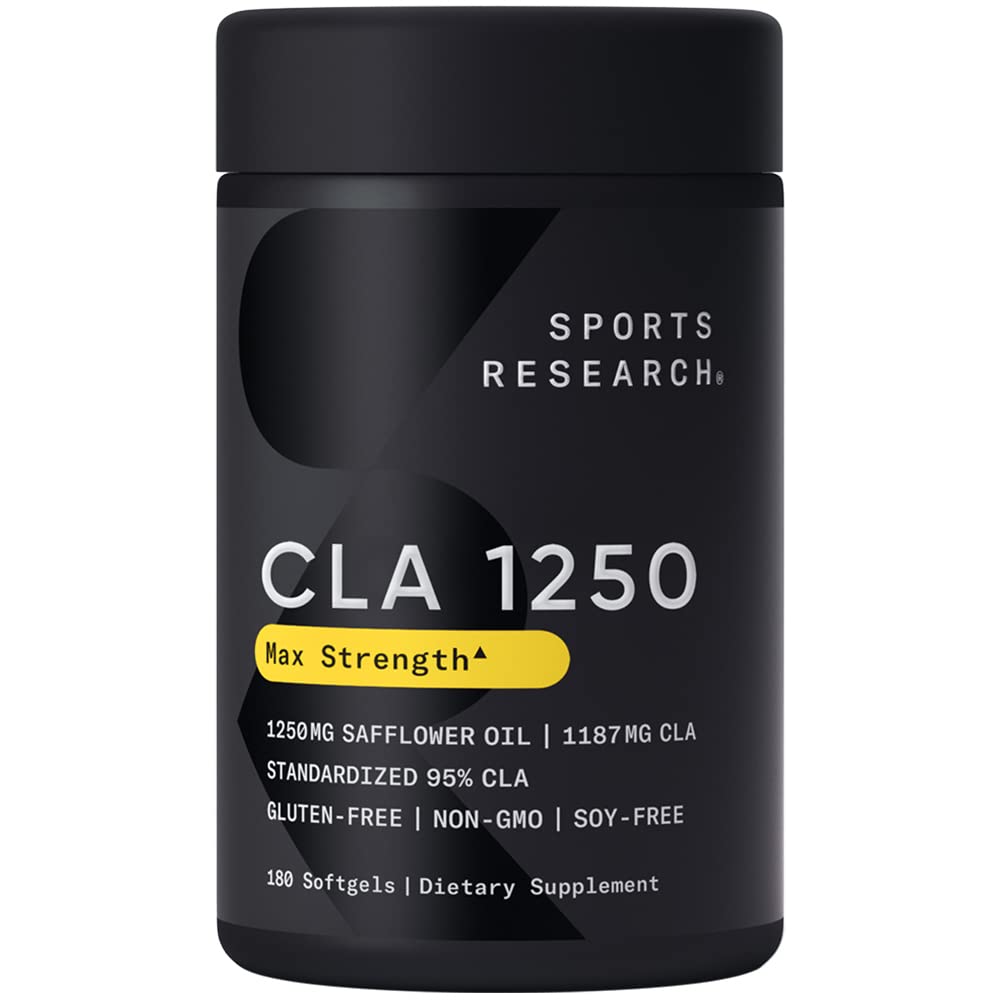 Sports Research CLA - 1250mg with Active Conjugated Linoleic Acid for Men and Women Sports ResearchUS supplements