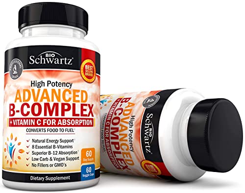Vitamin B Complex with Vitamin C for Maximum Absorption - Methylcobalamin b12 BioSchwartzAu supplements