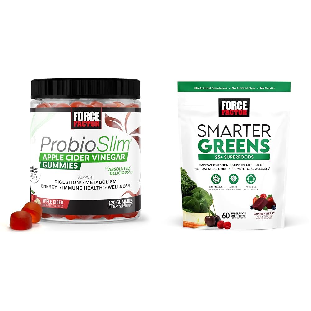 Force Factor ProbioSlim Apple Cider Vinegar Gummies with Organic, LactoSpore Force FactorUS supplements
