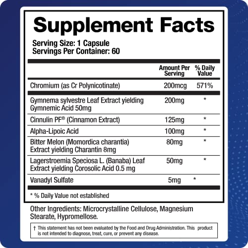 BioMatrix Blood Sugar Support Supplement w/Cinnamon, Gymnema, Lipoic Acid, Vanadyl BioMatrixAu supplements