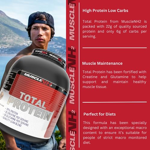 Muscle Nh2 Total Protein, Whey Protein Powder with Creatine Monohydrate and Glutamine Muscle Growth MuscleNh2Au supplements