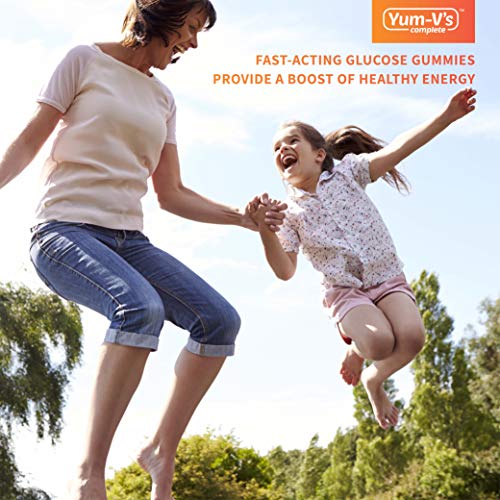 YumVs Complete Glucose Gummies, Raspberry Flavor, (60 Ct); Chewable YUM-V'SUS supplements
