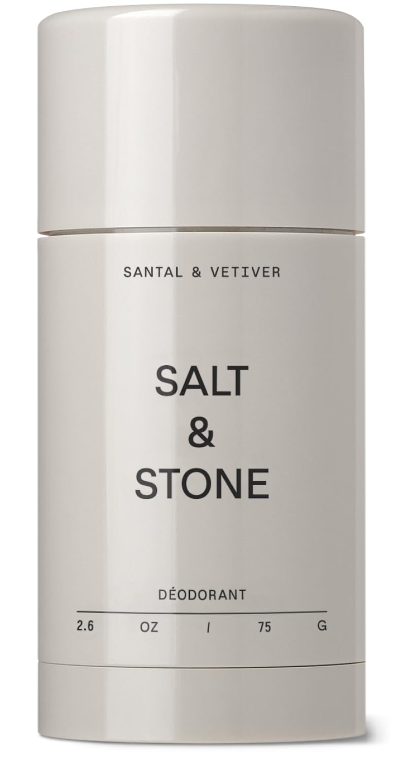 Salt & Stone Aluminum Free Deodorant | Extra Strength 48 Hour Protection for Women & Men | Made with Seaweed Extracts, Niacinamide & Prebiotics | Santal & Vetiver Salt & StoneAu supplements