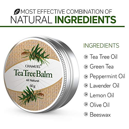 TEA TREE OIL BALM -100% All Natural | Great Cream for Soothing Irritations like Eczema ChamuelUS supplements