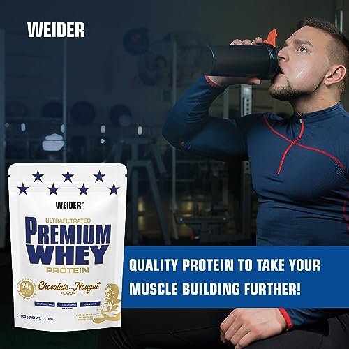 Weider Premium Whey (500g) Chocolate-Nougat Flavour. Ultrafiltrated Proteins from Whey Protein WeiderAu supplements