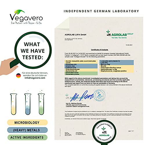Vegavero Vegan Collagen Supplement | 2000mg | Complex with L-Lysine, L-Proline, Vitamin C (Acerola) & Superfoods Extracts | NO Additives, Lab-Tested | 120 Capsules VegaveroAu supplements