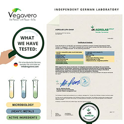 Vegavero Vegan Collagen Supplement | 2000mg | Complex with L-Lysine, L-Proline, Vitamin C (Acerola) & Superfoods Extracts VegaveroUS supplements