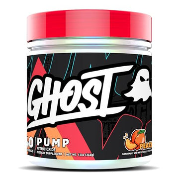 GHOST Pump Nitric Oxide Powder, Peach - 40 Servings - Sugar-Free & Stim-Free Pre GHOSTAu supplements