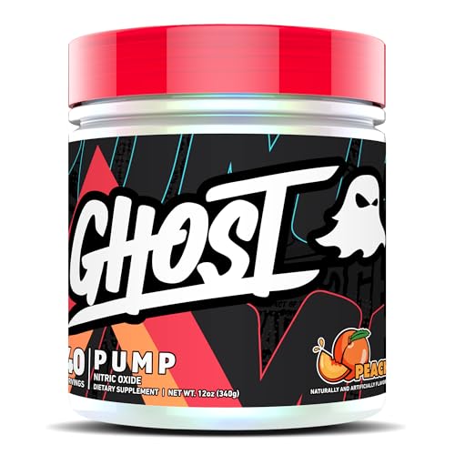 GHOST Pump Nitric Oxide Powder, Peach - 40 Servings - Sugar-Free & Stim-Free Pre GHOSTAu supplements
