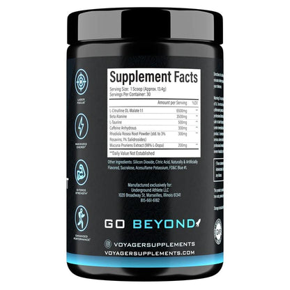 Voyager Supplements Pre-Workout Powder | Rocket Razz | Intense Pump | Maximized Voyager SupplementsUS supplements