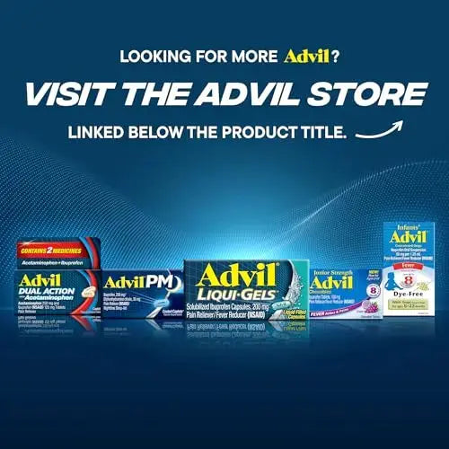 Advil Liqui-Gels Minis Pain Reliever and Fever Reducer, Pain Medicine for Adults with Ibuprofen 200mg for Pain Relief - 160 Liquid Filled Capsules AdvilAu supplements
