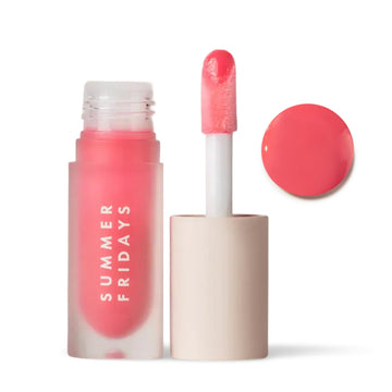 Summer Fridays Dream Lip Oil - Hydrating Tinted Lip Gloss Oil - Non-Sticky Formula with Skincare Benefits for Long-Lasting Softness + Shine - Effortless Beauty Gifts - Pink Cloud (0.15 Oz) Summer FridaysAu supplements