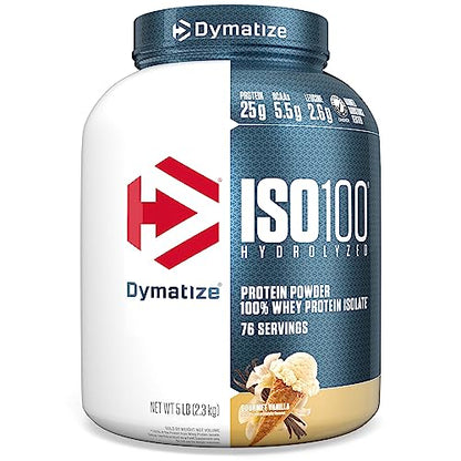 Dymatize ISO 100 Protein Powder with 25g of Hydrolyzed 100% Whey Isolate, Vanilla 5 DymatizeUS supplements