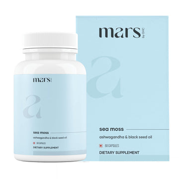 mars by GHC Mars Surge Natural Sea Moss Caps (60N) | Packed with 84 Minerals | Powered with Black Seed Oil | | Overall Well Being - Pack of 1 mars by GHCAu supplements