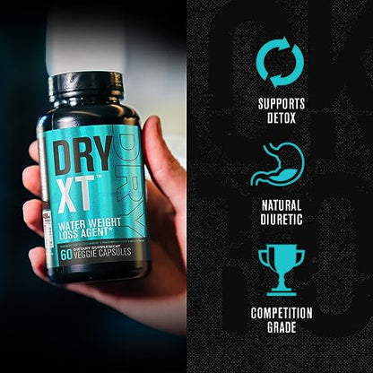 Dry-XT Water Weight Loss Diuretic Pills - Natural Supplement for Reducing Water Retention Jacked FactoryUS supplements