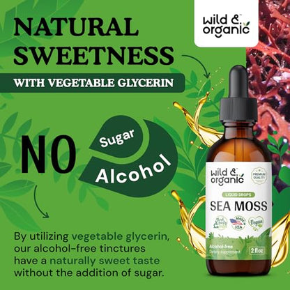 Sea Moss - Organic Sea Moss Liquid Drops - Irish Sea Moss Supplement - Seamoss Wild & OrganicUS supplements