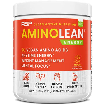 RSP Nutrition Mango Aminolean Amino Acid Supplement Powder, 8.29 OZ RSP NUTRITIONAu supplements