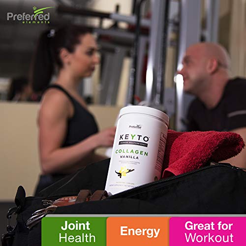 Keto Collagen Protein Powder with MCT Oil – Keto and Paleo Friendly Grass Fed Preferred ElementsUS supplements