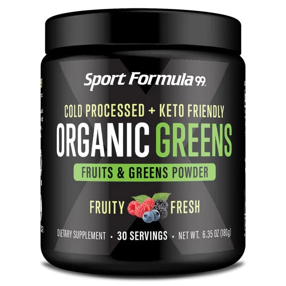 Sport Formula 99 Organic Greens Superfood Powder, Cold Pressed Vegan and Keto Powder, Non-GMO, Low Calorie Daily Green Juice Powder Sport Formula 99Au supplements