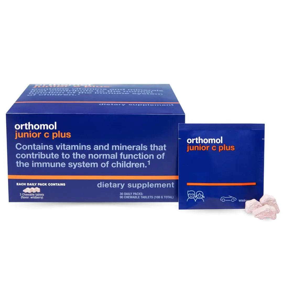 Orthomol Immun Junior C Plus, Kid's Multivitamin, Wildberry Flavor, 30-Day Supply OrthomolAu supplements