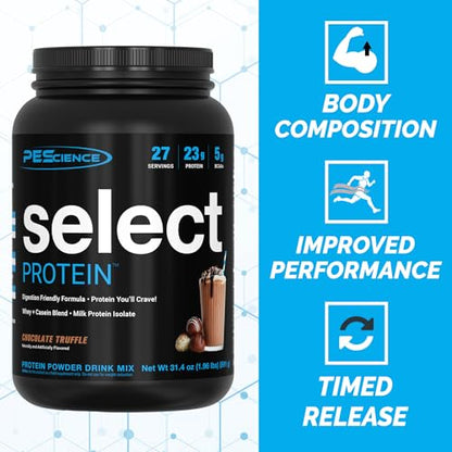 PEScience Select Low Carb Protein Powder, Chocolate Truffle, 27 Serving, Keto Friendly PEScienceUS supplements