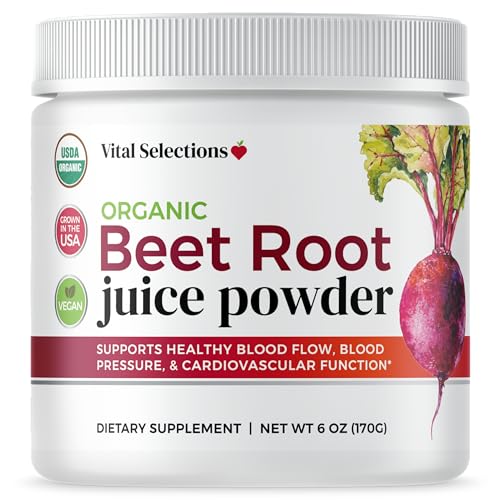 Vital Selections 100% Organic Beet Root Juice Powder, Highest Purity and Potency Vital SelectionsUS supplements