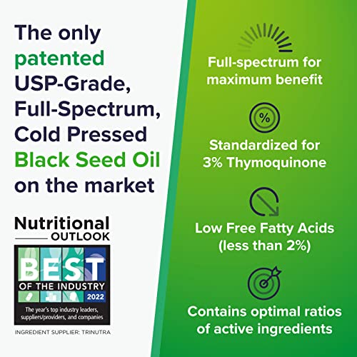 ThymoQuin Cold Pressed Black Seed Oil | Only Patented USP-Grade Clinically Researched ThymoQuinAu supplements