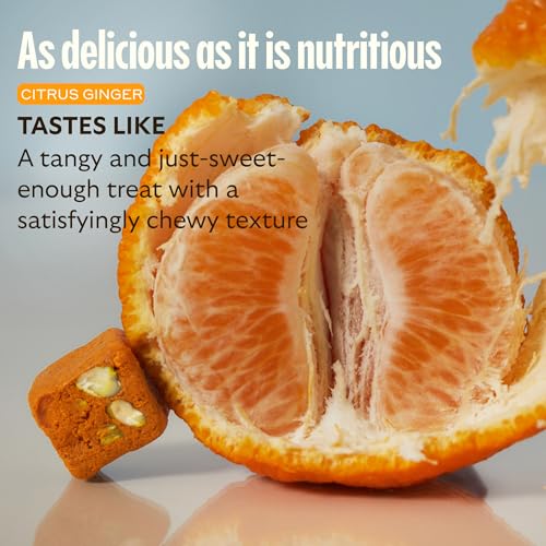 GEM Daily Bite for Women & Men, with 20+ Vitamins, Minerals, & Superfoods Like Zinc, Vitamin D, B-Complex, K, Turmeric, Fiber & Prebiotics, Beta Glucan GLP-1 Support & Immunity (Citrus Ginger,7 count) GEMAu supplements