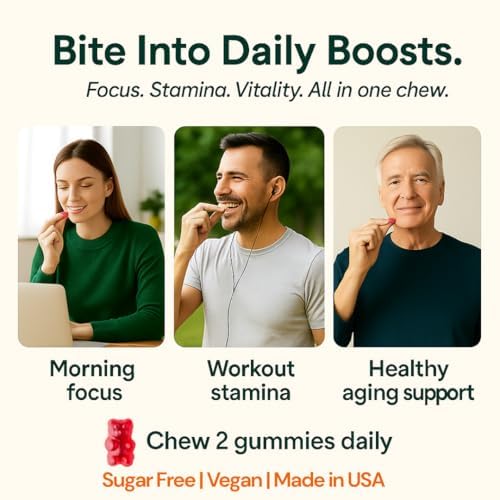b.Ready NAD+ Gummies, Premium 1000 mg NAD Supplement with 500 mg TMG, Grape Seed & Black Pepper Extract – NAD+ for Healthy Aging, Cellular Energy & Antioxidant Support, Vegan, Sugar-Free, 60 Count b.ReadyAu supplements