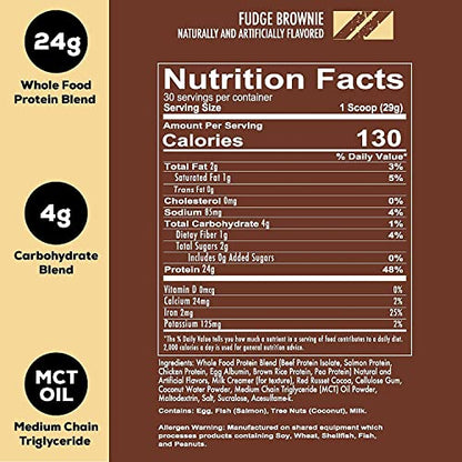 REDCON1 MRE Lite Whole Food Protein Powder, Fudge Brownie - Low Carb & Whey REDCON1US supplements