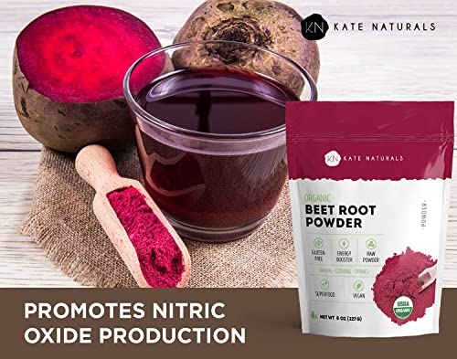 Kate Naturals Beet Root Powder for Baking & Smoothies (8oz) USDA Organic Beetroot Powder Kate NaturalsAu supplements