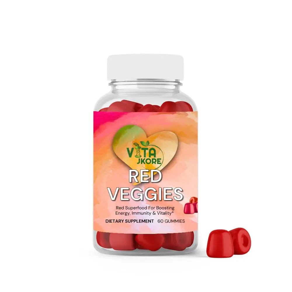 VITA JKORE Red Veggies Superfood Gummies, Energy & Immunity Booster, 60 Count Dietary Supplement, Natural Beetroot Blend VITA JKOREAu supplements