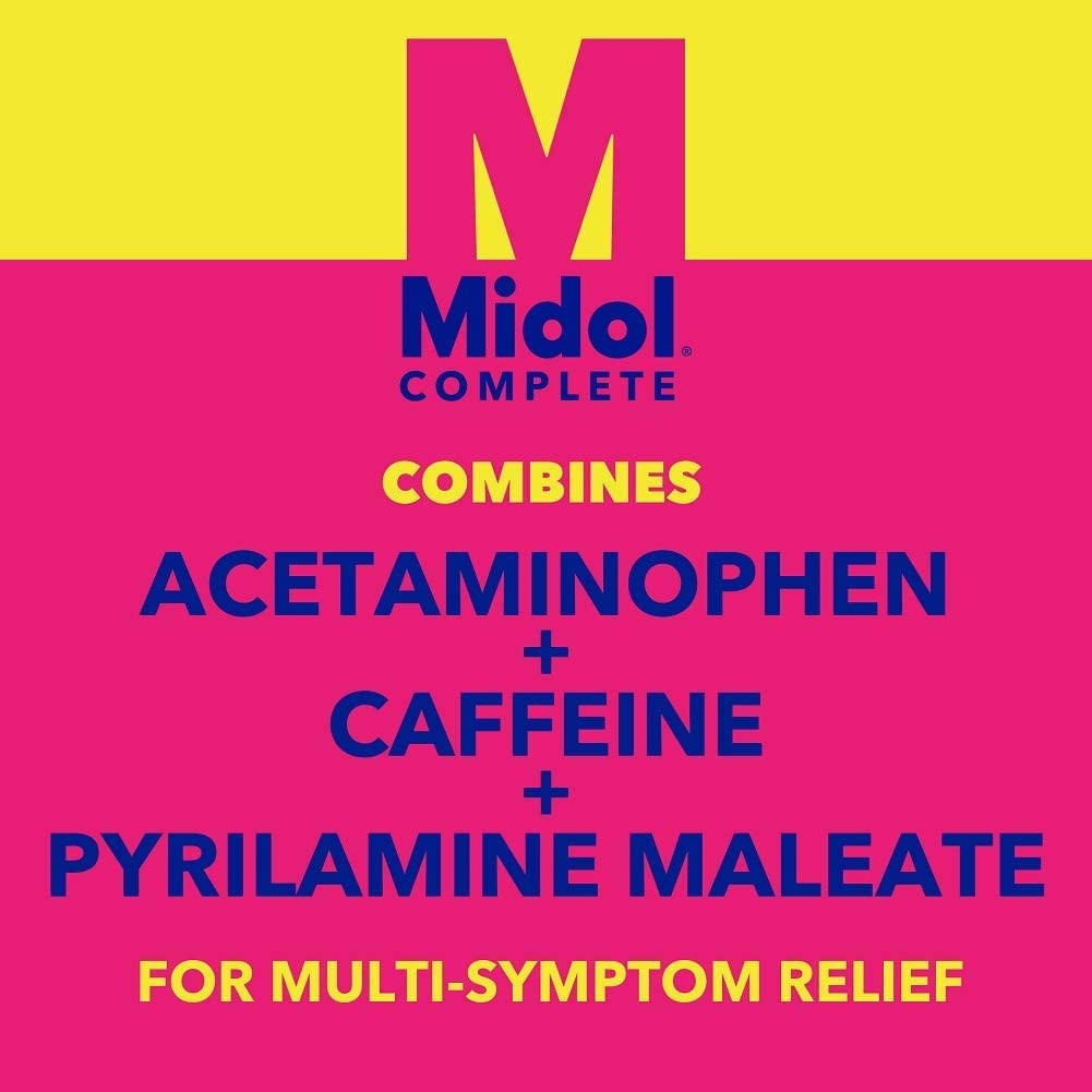 Midol Complete Caplets with Acetaminophen for Menstrual Symptom Relief - 50 Count MidolUS supplements