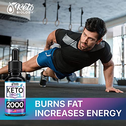 Keto Diet Drops with BHB Exogenous Ketones - Made in USA - Fat Burner & Appetite Suppressant KETO BIOLOGYUS supplements