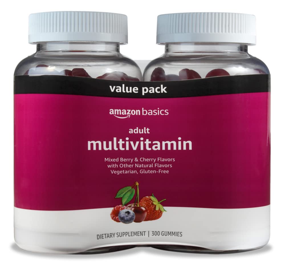 Amazon Basics Adult Multivitamin, 300 Gummies, 150-Day Supply, 150 Ct Amazon BasicsUS supplements